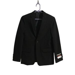 NWT VAN HEUSEN BOYS SIZE 16 BLACK BLAZER!